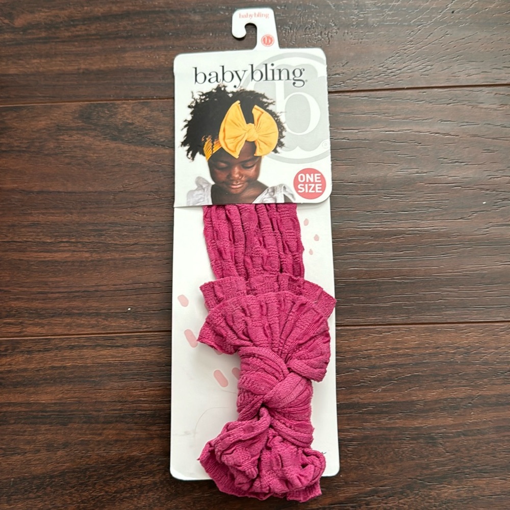 Baby Bling NWT purple raspberry waffle weave‎ headband size one size